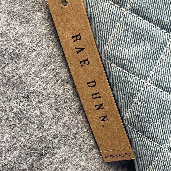 NWT RAE DUNN Crossbody Bag Blue Denim Quilted Purse With Matching Pouch New - Picture 4 of 14